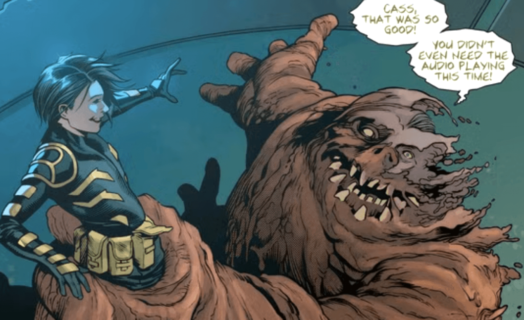 Basil Karlo in Clayface's form, attacking someone