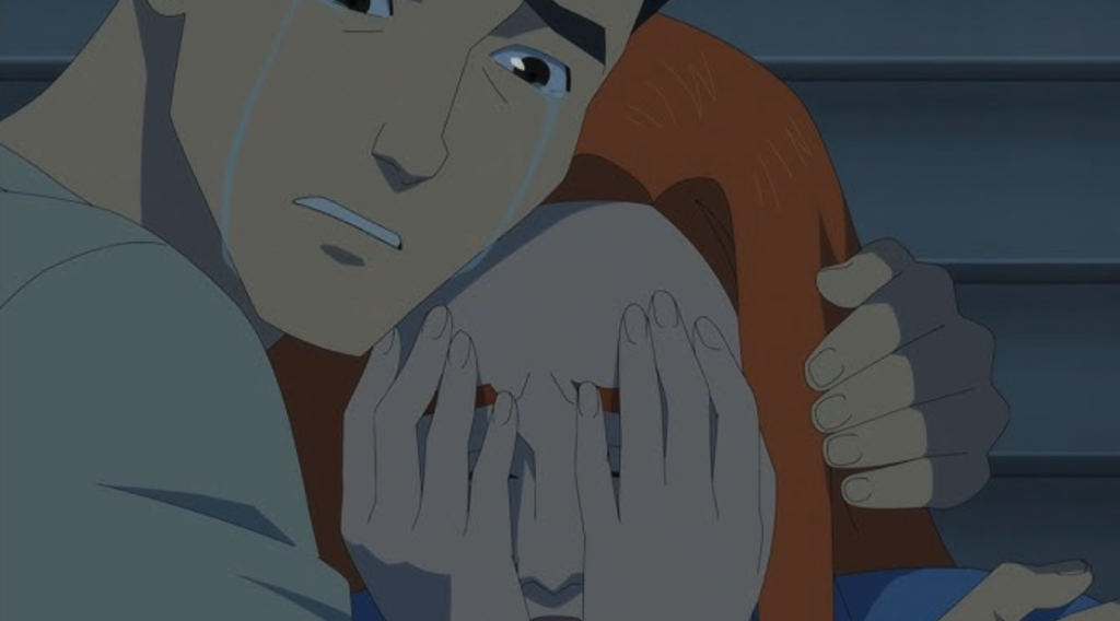 Mark and Eve hugging in Invincible