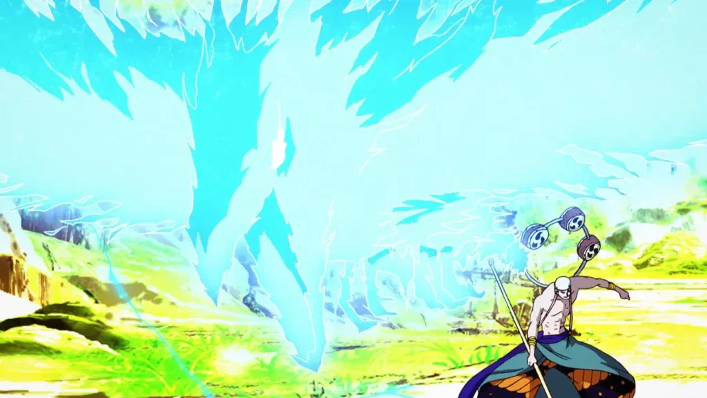 a still from One  Piece anime of Enel