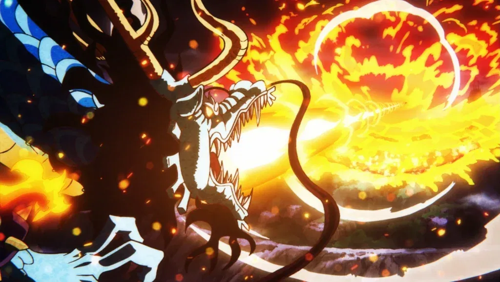 a still of Kaido from the One Piece anime