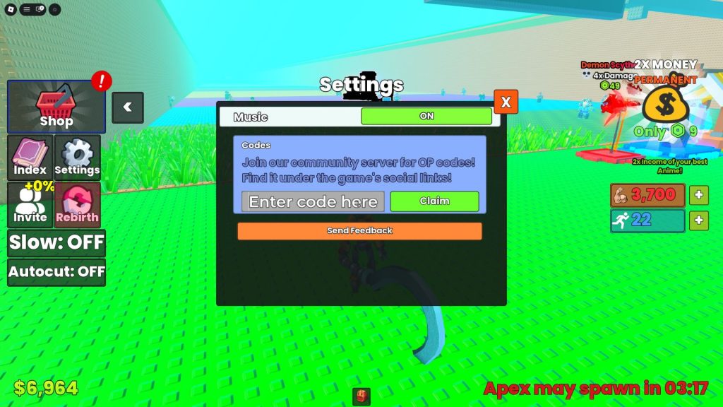 Cut Grass for Anime Characters Active Codes