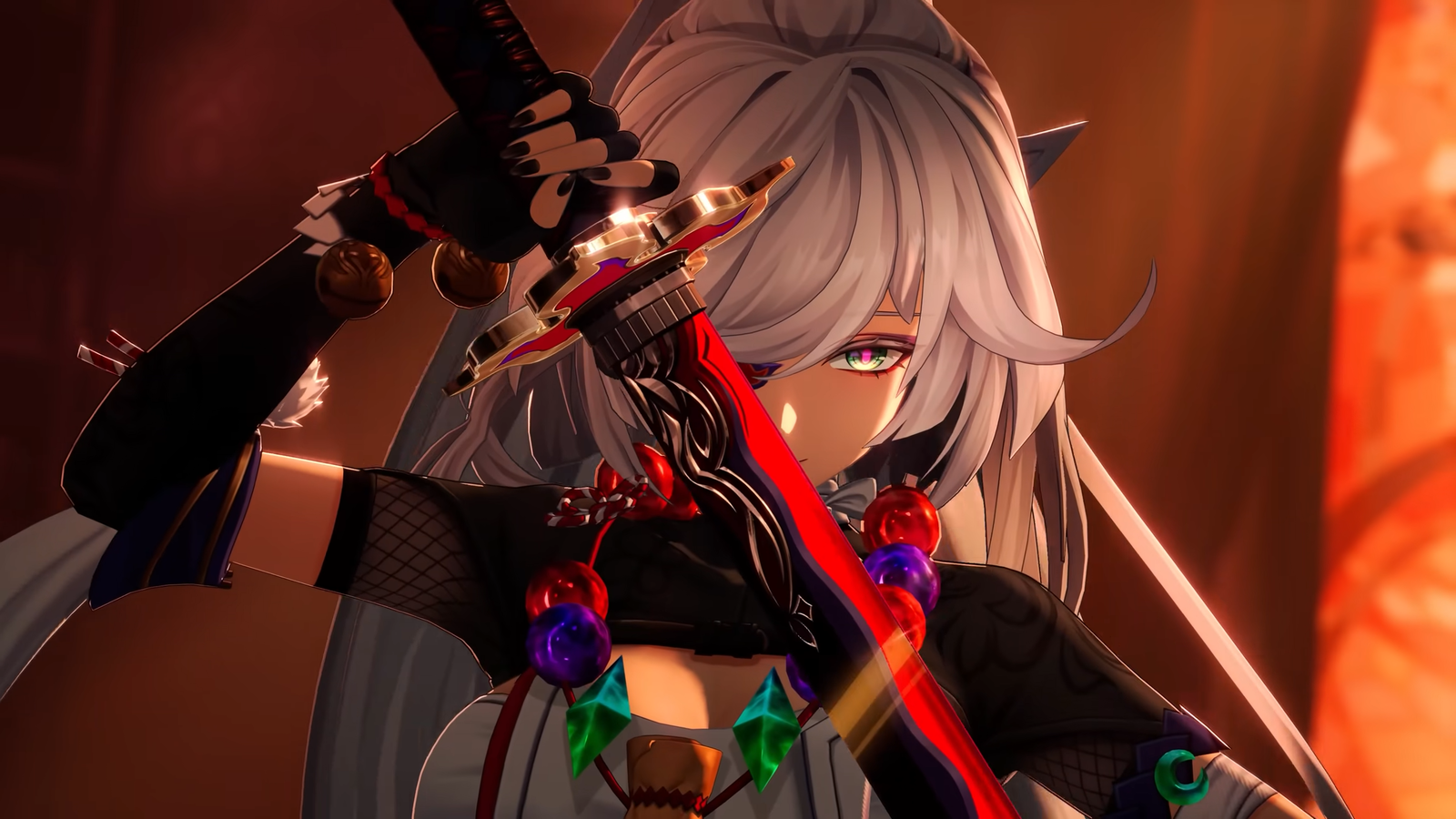 A still of a character in Neverness to Everness.