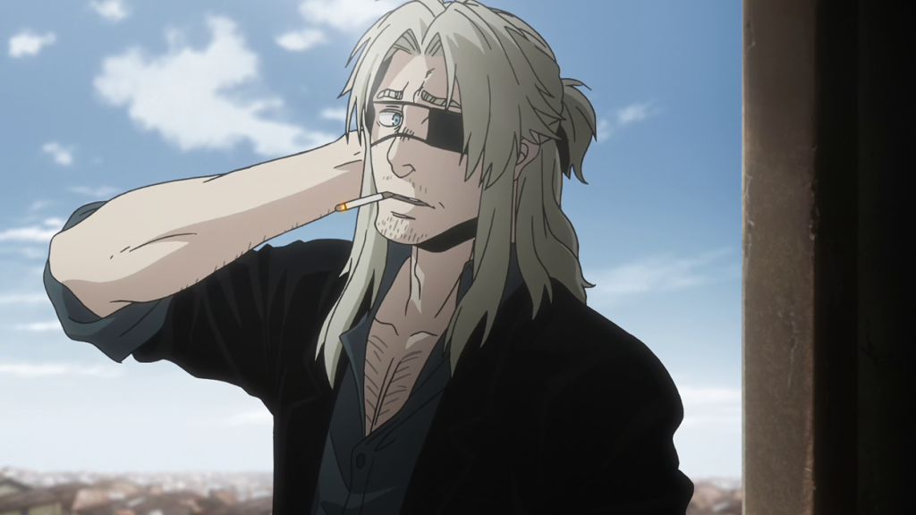 Worick smoking in gangsta anime