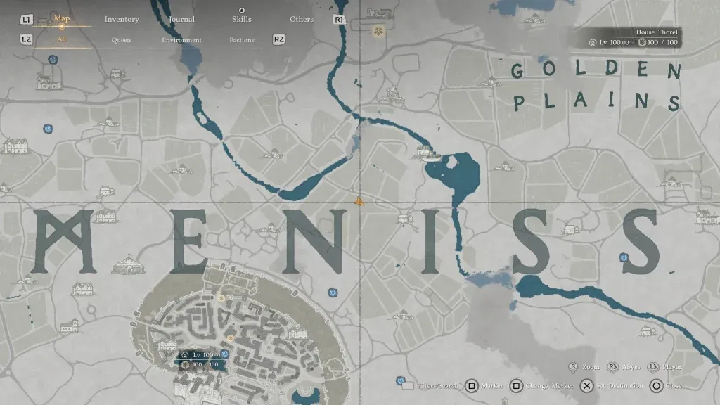 Screengrab of Crimson Desert's map