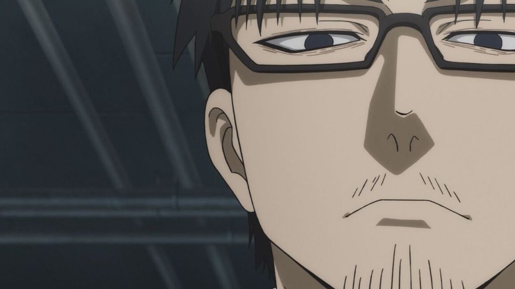 Jin looking at Yuru from Daemons of the Shadow Realm.