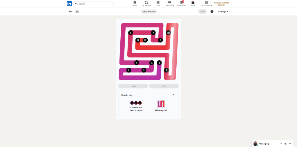 A screenshot of the daily LinkedIn Games.