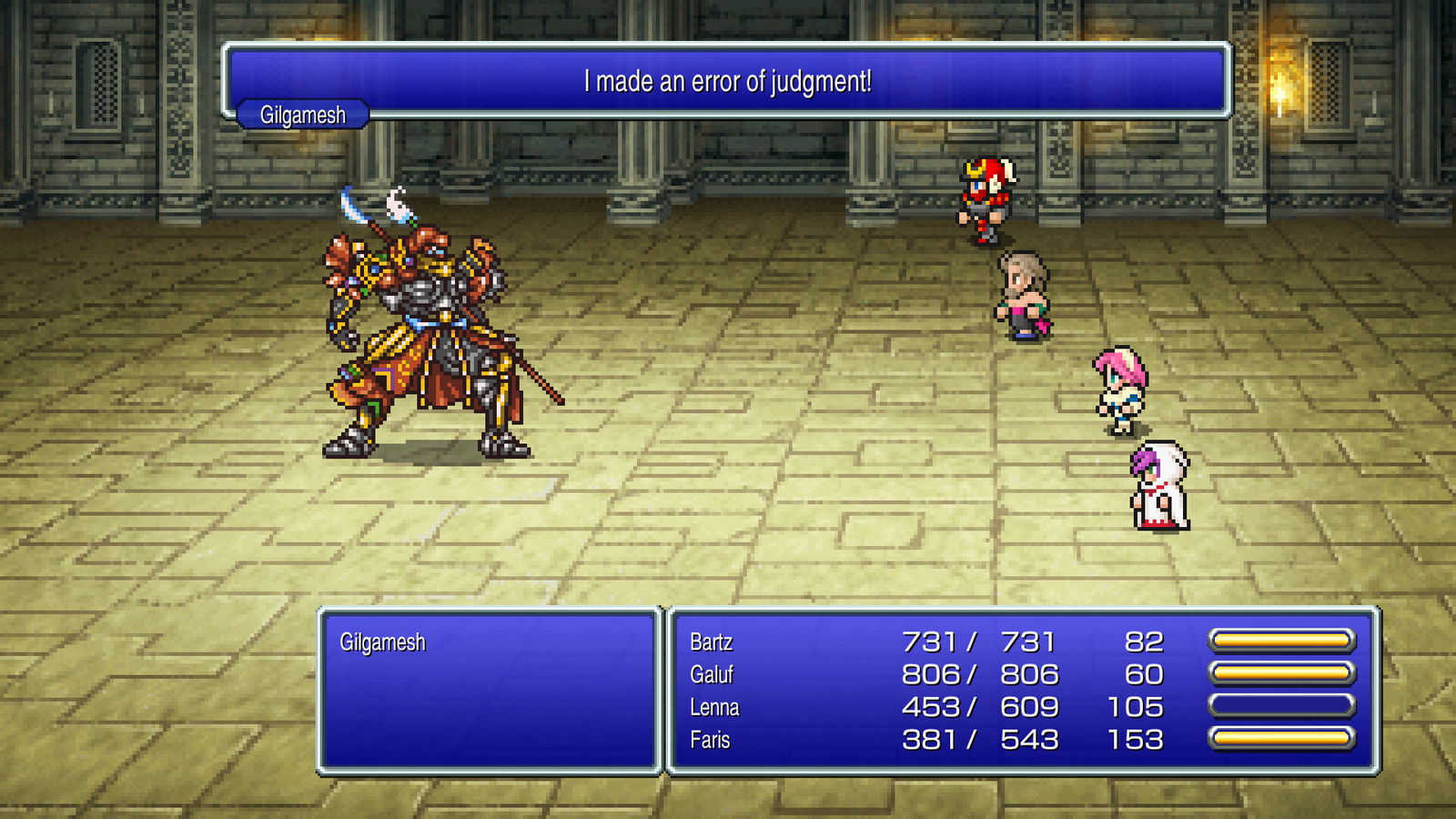 Combat in Final Fantasy V,