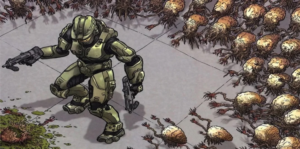 The Flood hive mind from Halo CE