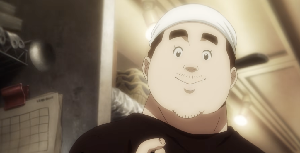 the restaurant owner where akane did part-time is smiling in akane-banashi