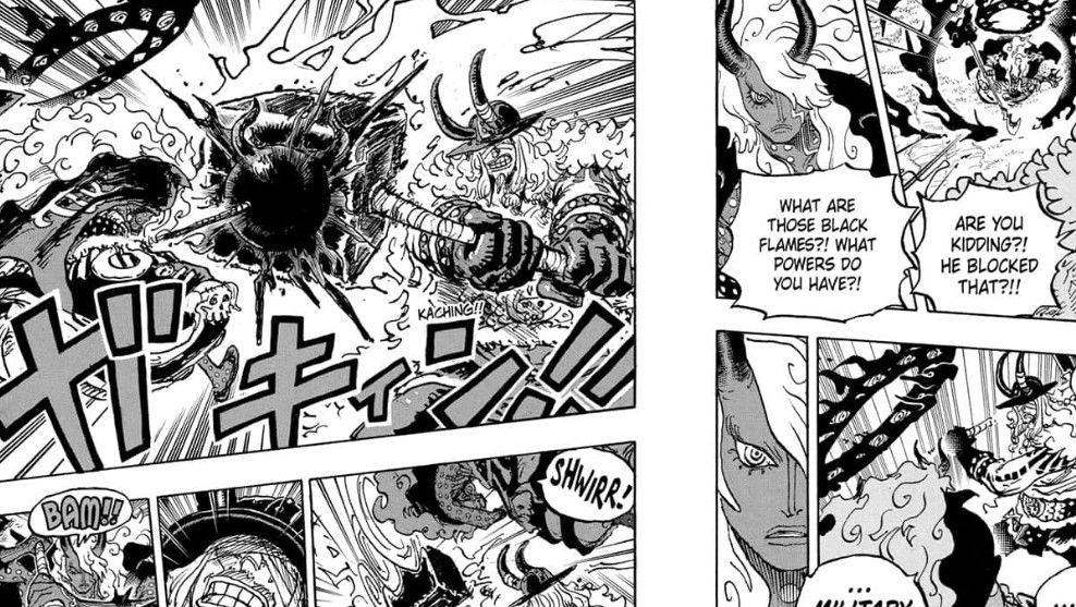Imu's Omen attack in One Piece Chapter 1181. 