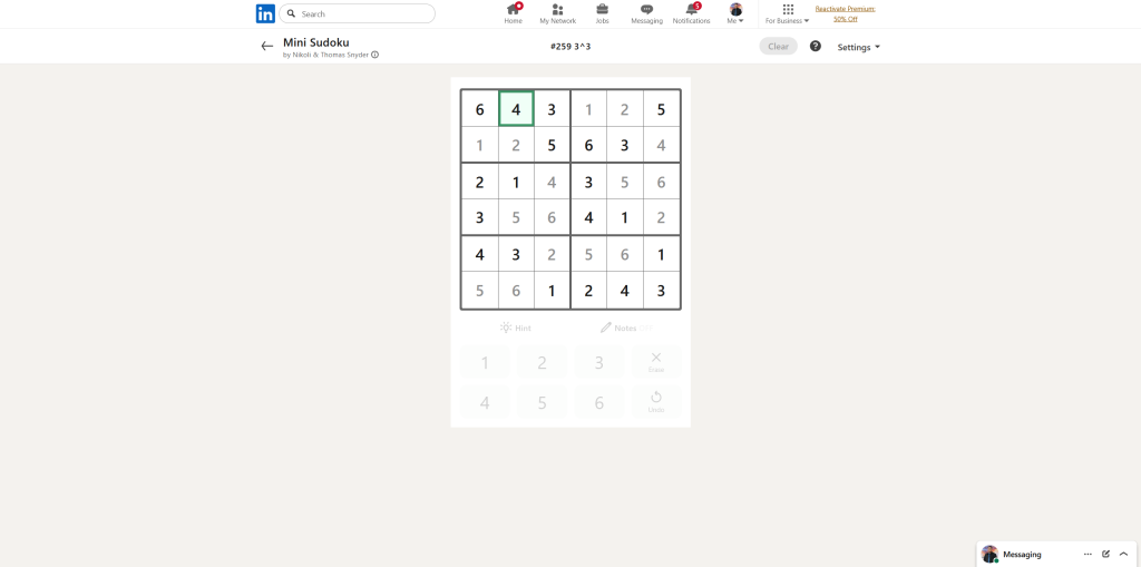 A screenshot of the daily LinkedIn Games.