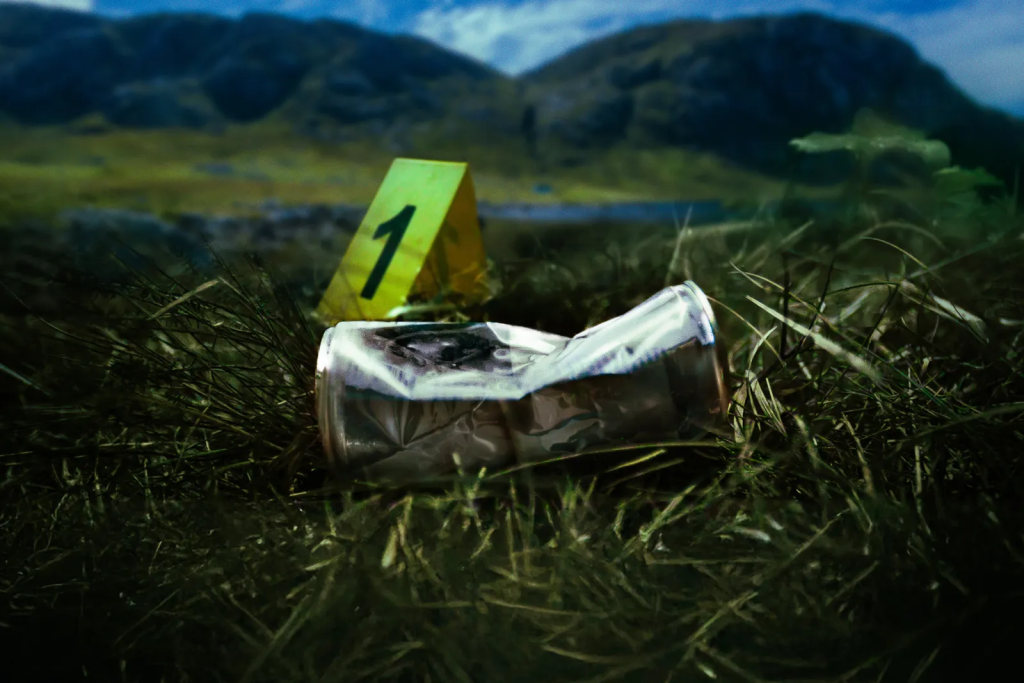 Red Bull can that marked the location of Tony's grave in Should I Marry a Murderer?