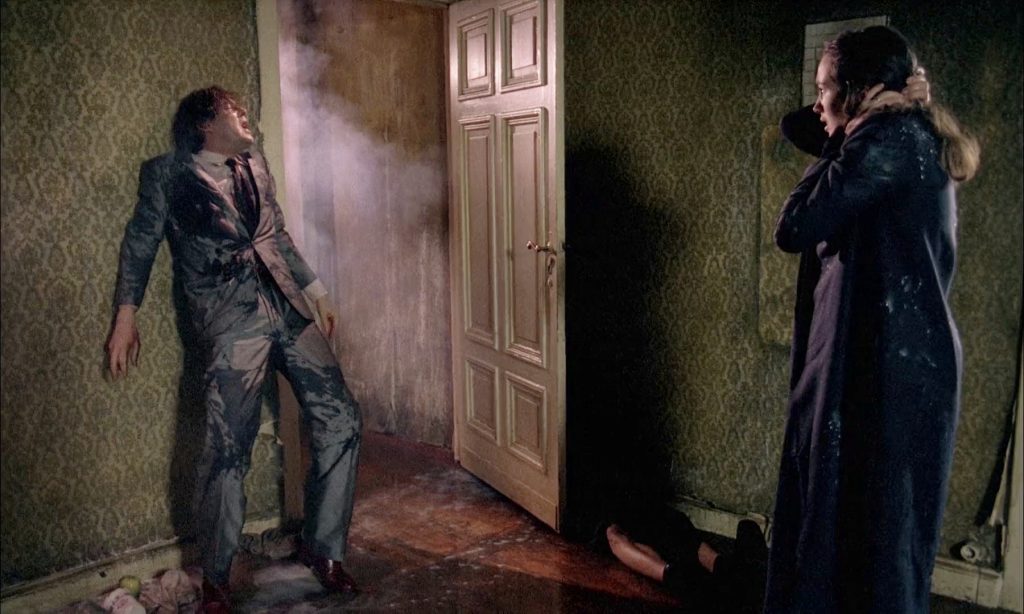 Sam Neill and Isabelle Adjani look in horror