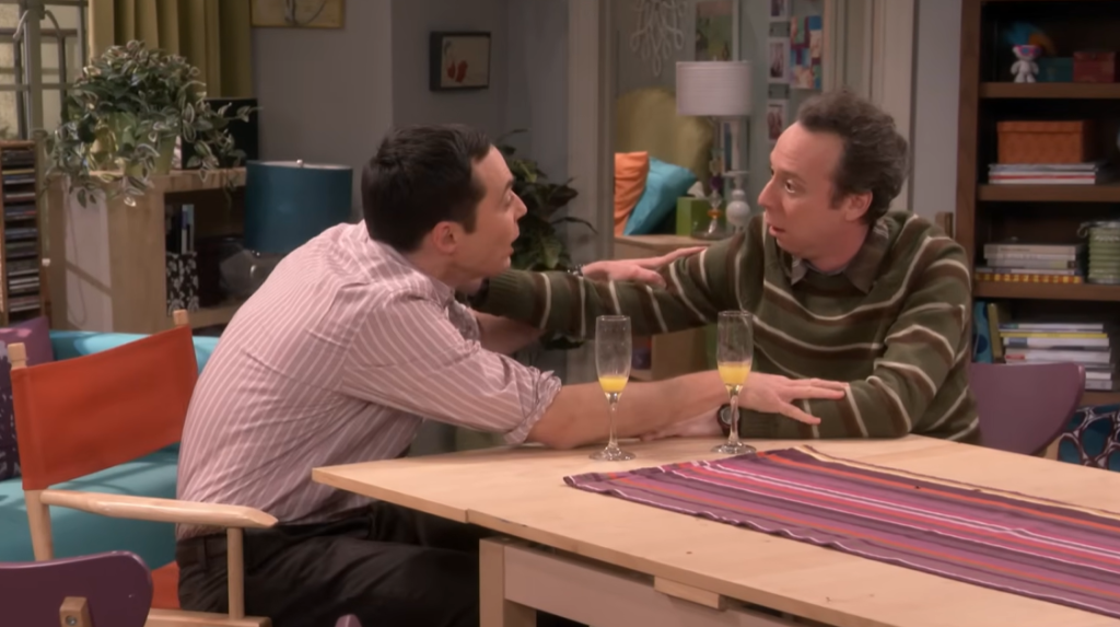 Sheldon and Stuart in a still from The Big Bang Theory 