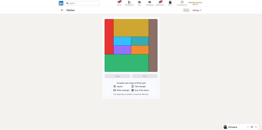 A screenshot of the daily LinkedIn Games.
