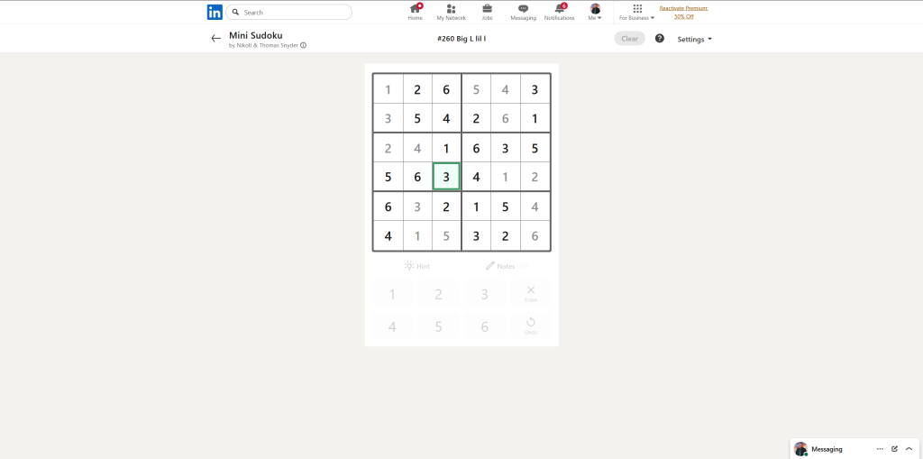 A screenshot of the daily LinkedIn Games.