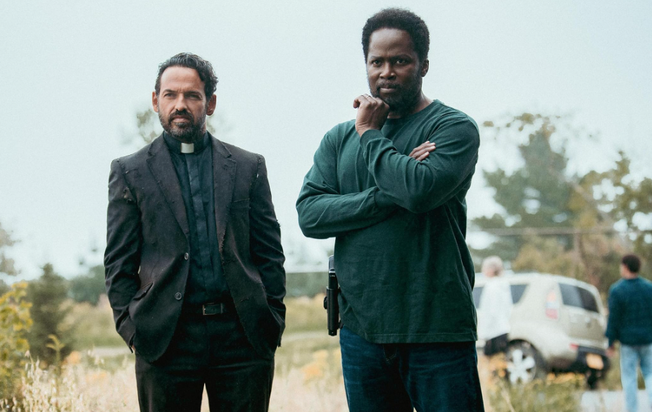Shaun Majumder and Harold Perrineau in From (2022)