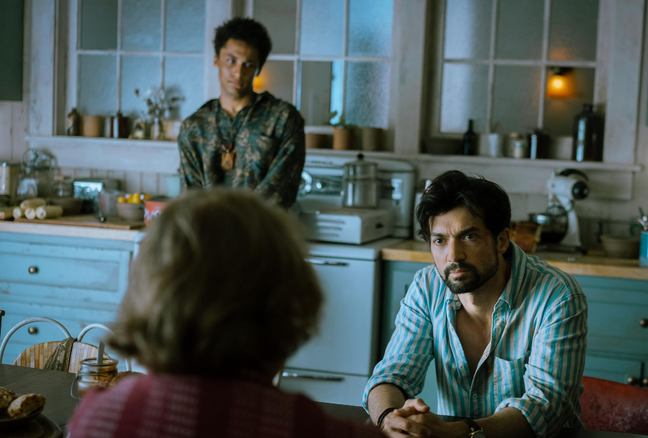 David Alpay, Elizabeth Saunders, and Corteon Moore