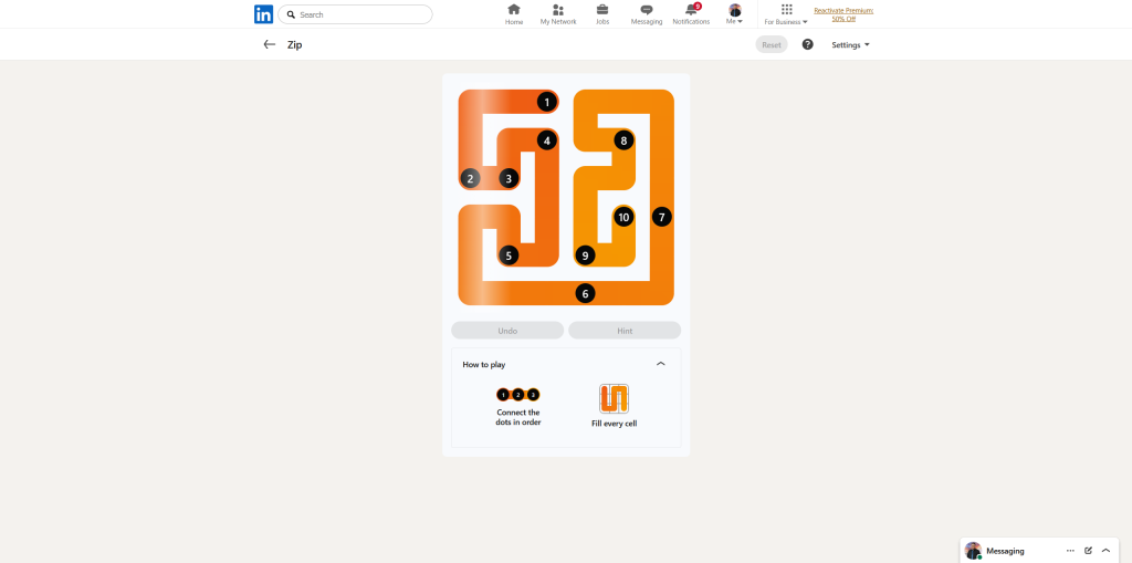 A screenshot of the daily LinkedIn Games.