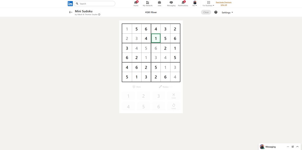 A screenshot of the daily LinkedIn Games.