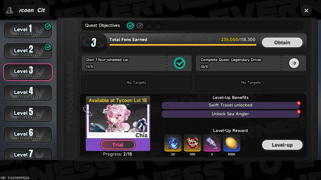 neverness to everness city tycoon level