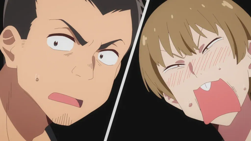 Kibe and Shun reacting to Mami's demands