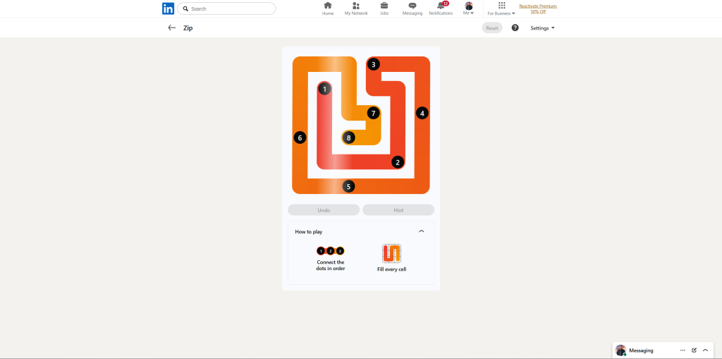 A screenshot of the daily LinkedIn Games.