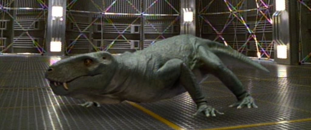 A lizard in the holodeck