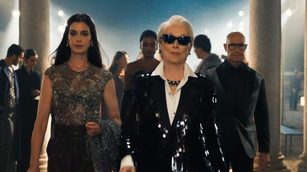 the devil wears prada 2 streaming detail anne hathaway, meryl streep and stanley tucci