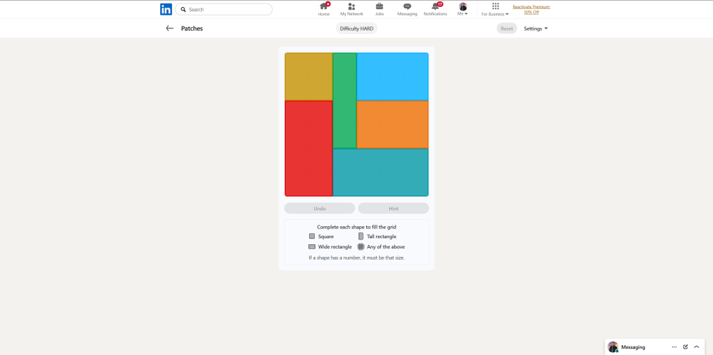 A screenshot of the daily LinkedIn Games.