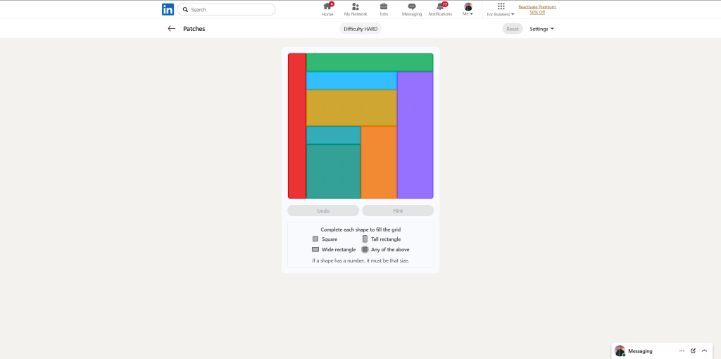 A screenshot of the daily LinkedIn Games.