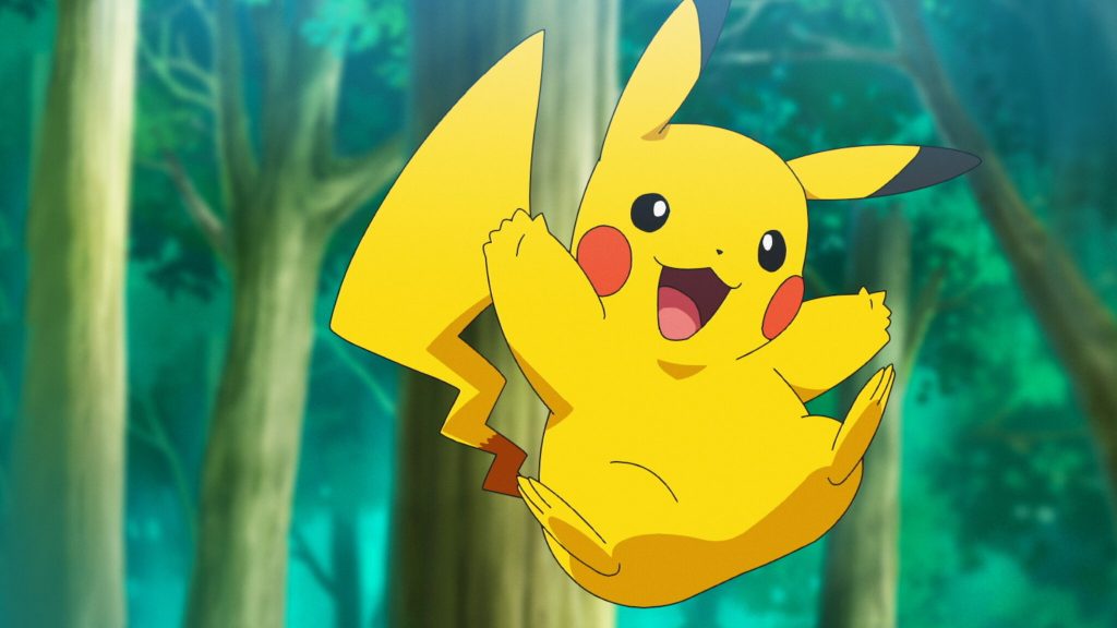 Pikachu is happy in air