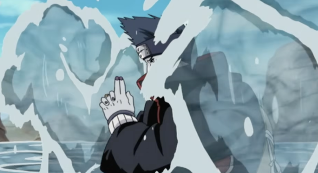 kisame using water clone Mizu Bunshin no Jutsu in naruto