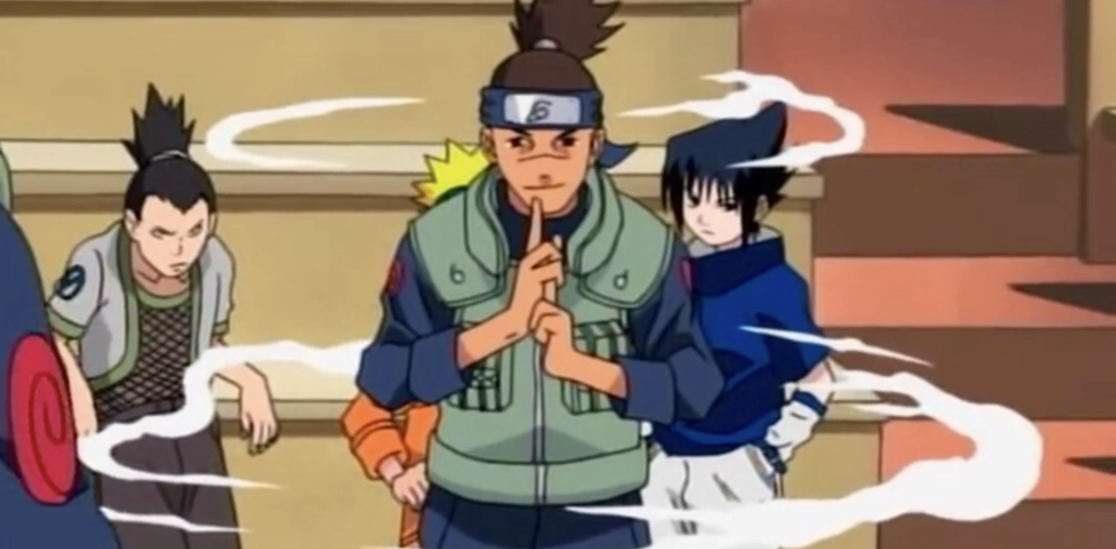 Iruka, Sasuke, and Shikamaru in Naruto