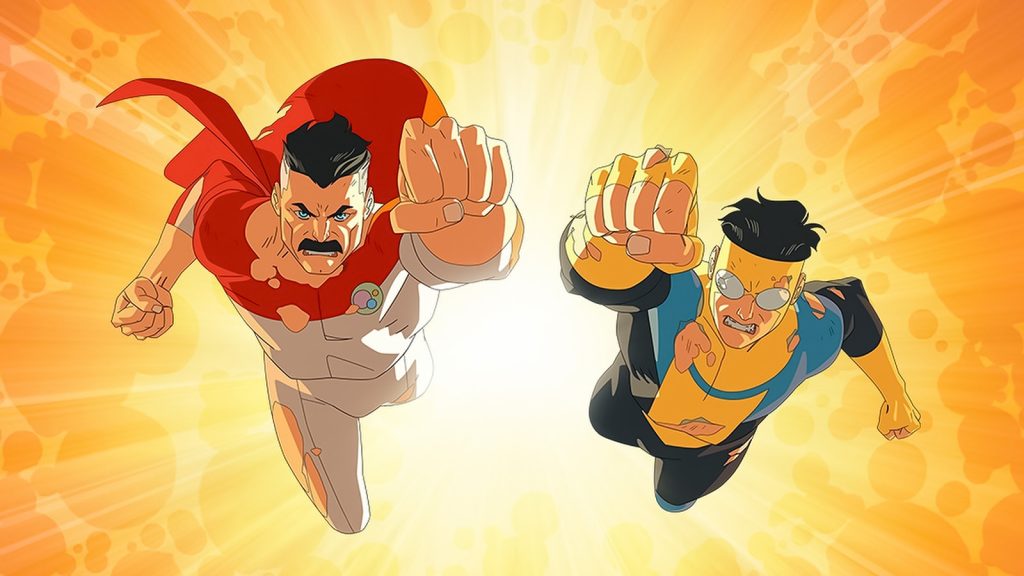 mark grayson and omniman in a still from invincible