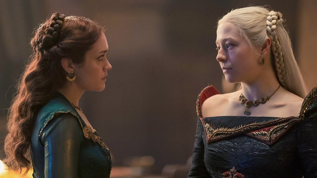 rhaenyra and alicent in house of the dragon