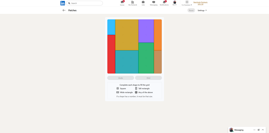 A screenshot of the daily LinkedIn Games.