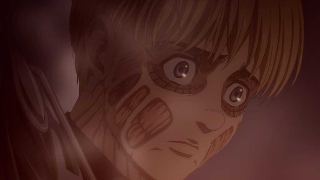 Armin inside his titan in attack on titan anime | 10 Highest Rated Anime Episodes of All Time, Ranked