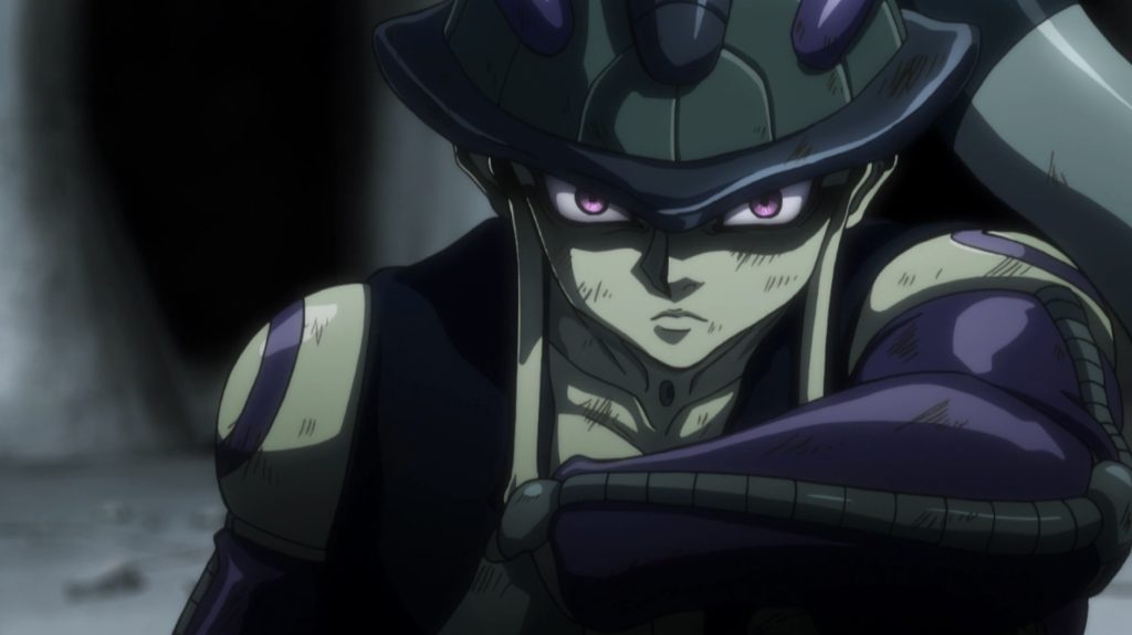Mereum sitting in Hunter x Hunter