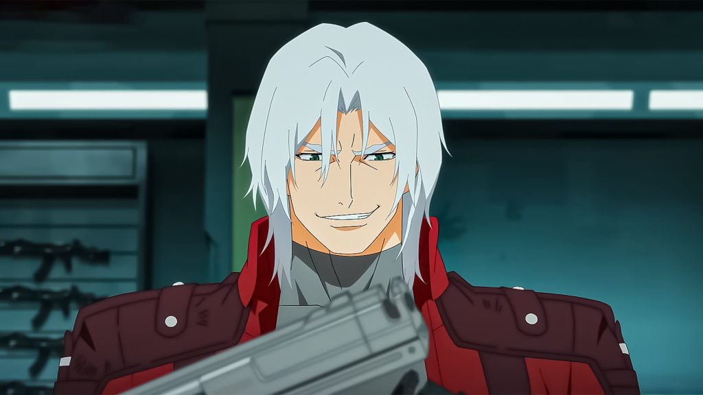 Dante, with his more traditional look, in Devil May Cry Season 2. 