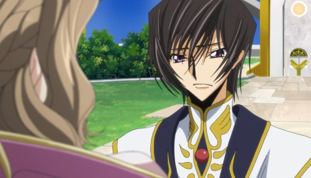 Lelouch with his sister in Code Geass anime