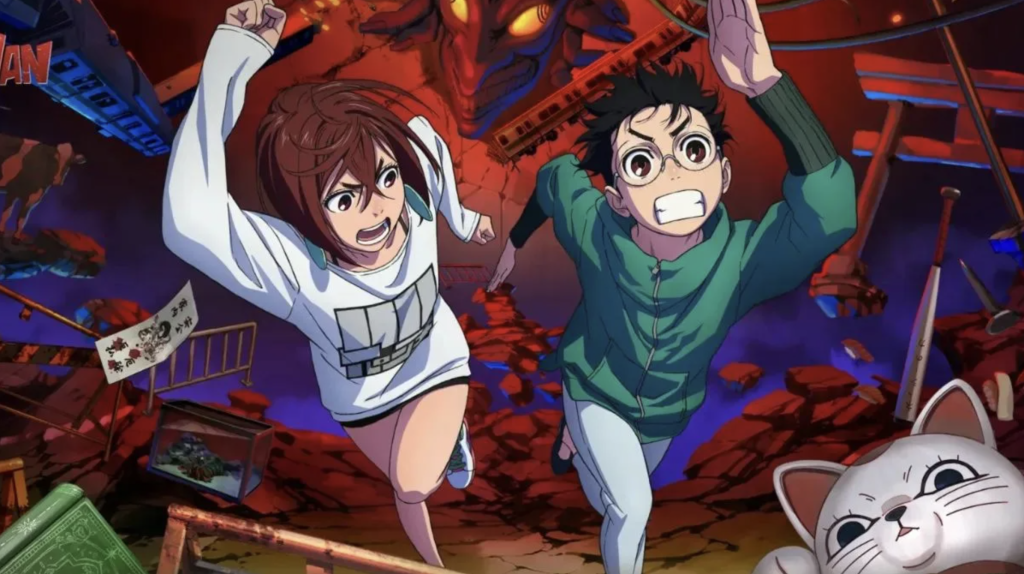 momo and ken running in dan da dan season 2