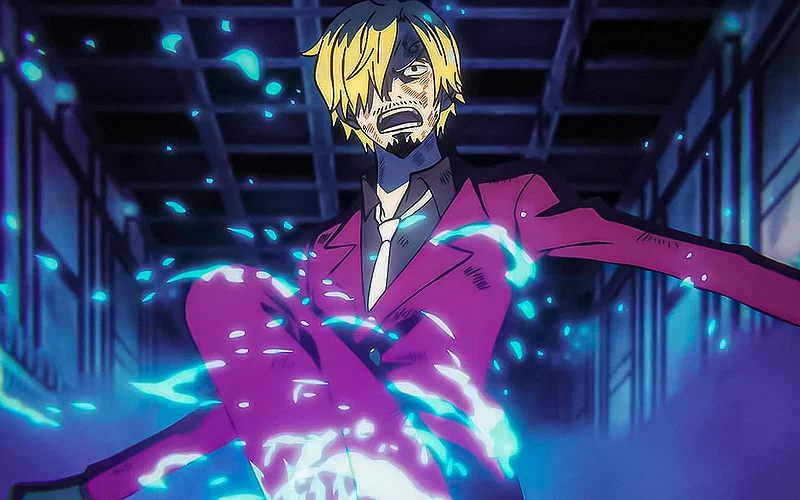 Sanji sử dụng ngọn lửa xanh trong One Piece