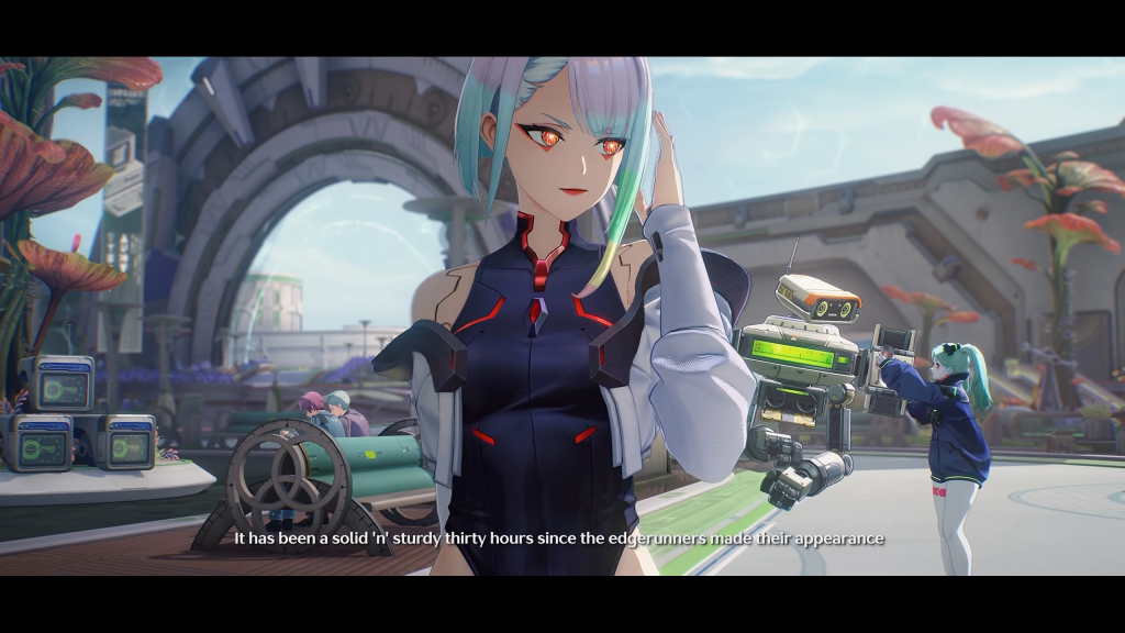 Wuthering Waves x Cyberpunk Collab Releases Next Month With Free Rebecca and More 71 A screenshot from the Wuthering Waves x Cyberpunk: Edgerunners collab trailer.