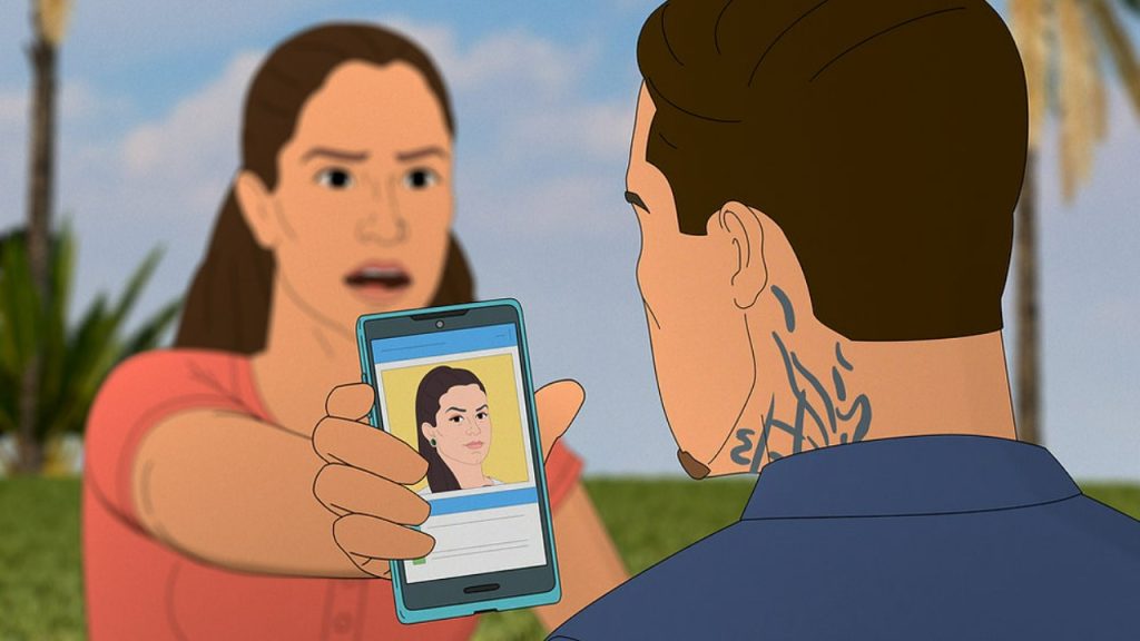 An animated portrayal of events in Dating the Deadpool Killer