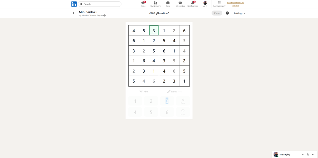 All LinkedIn Games Solutions for Today (May 7, 2026) 3 linkedin games mini sudoku 6