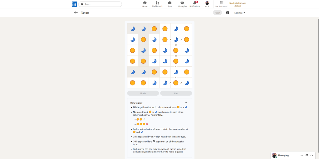 All LinkedIn Games Solutions for Today (May 7, 2026) 4 linkedin games tango 6