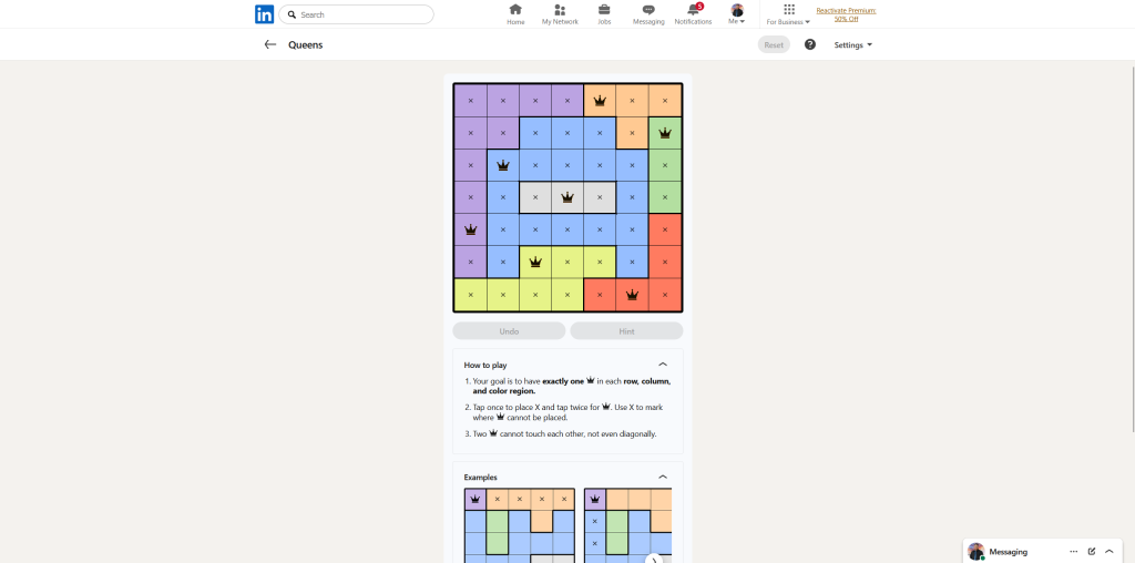 All LinkedIn Games Solutions for Today (May 7, 2026) 5 linkedin games queens 6