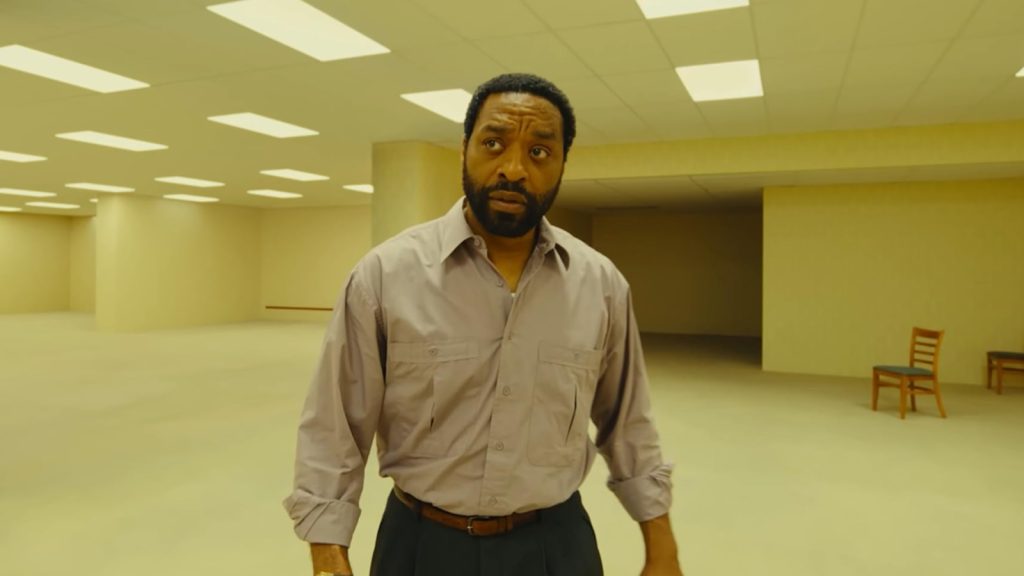 Chiwetel Ejiofor in Backrooms looking lost