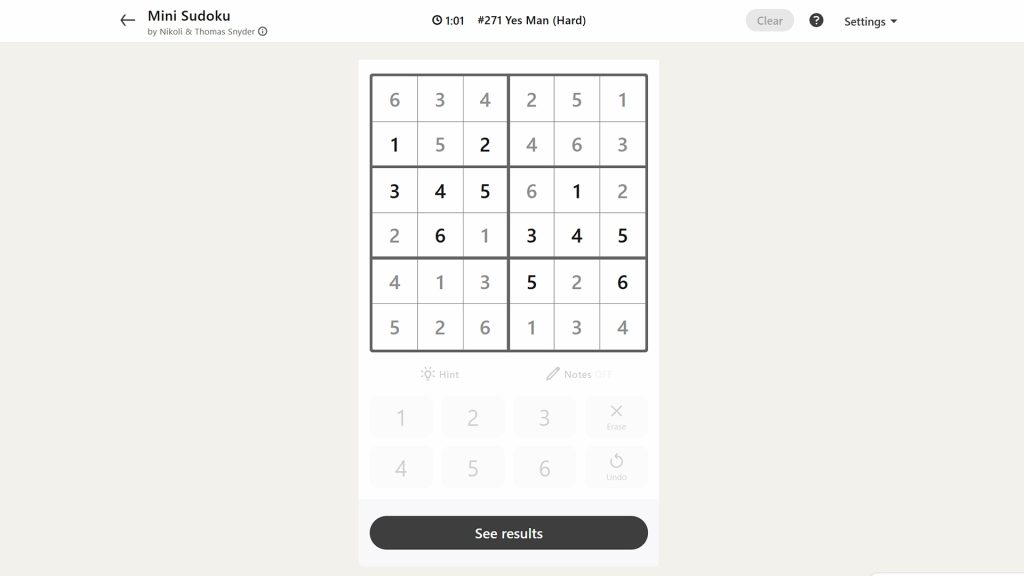 LinkedIn Games screenshot showing the solution for the daily Mini Sudoku puzzle on May 9, 2026. 